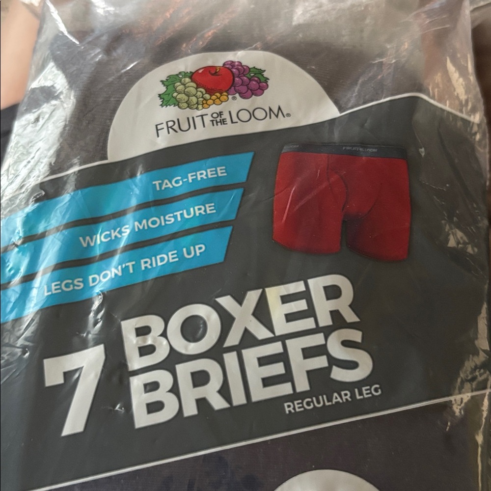 Boxer briefs 7 pack boys new size XL 18-20 cotton Fruit of the Loom regular leg